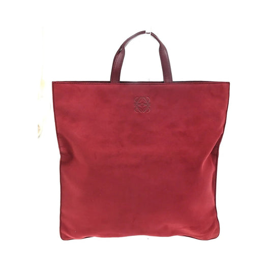 Loewe Anagram Tote Suede, Red, Suede, Tote Bag