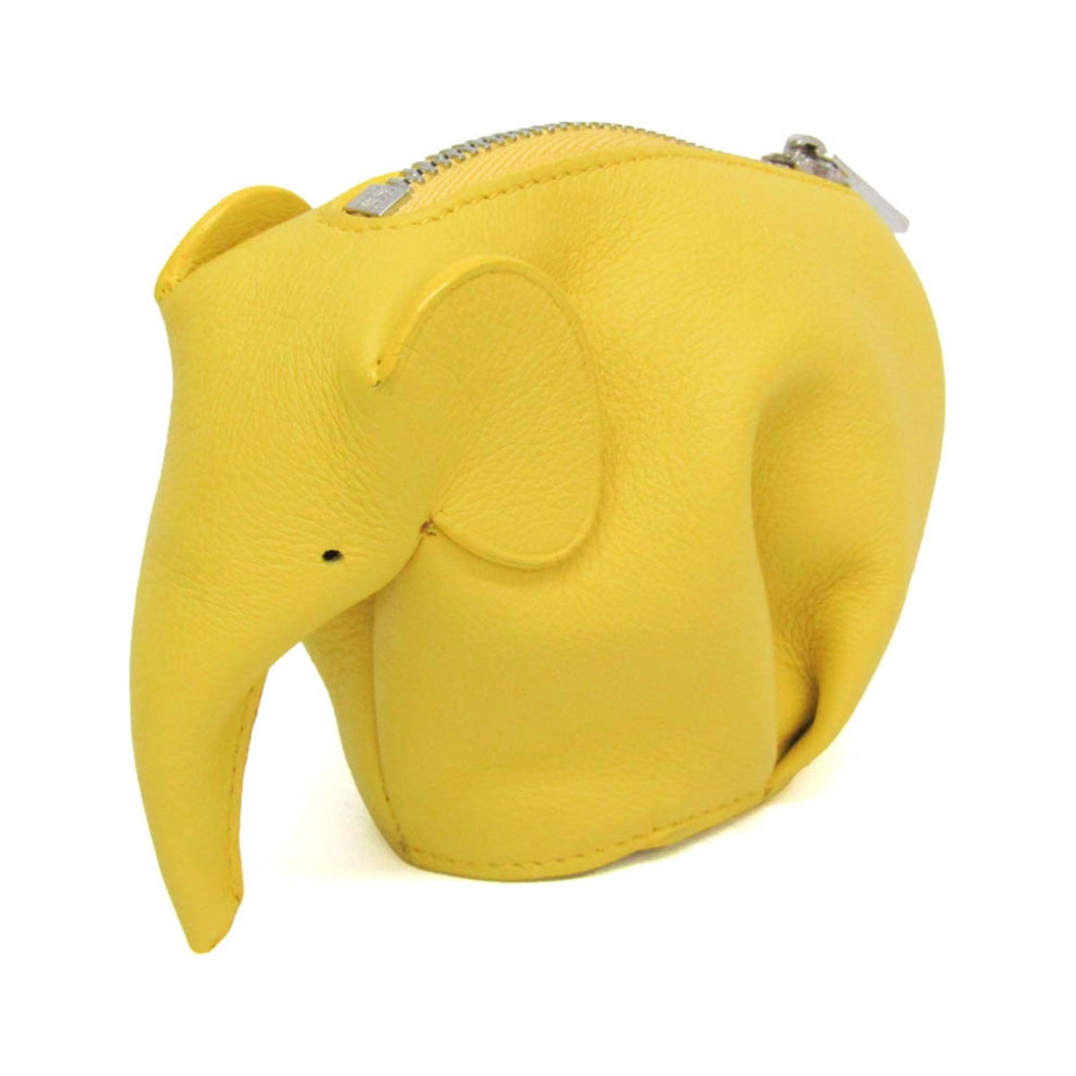 Loewe Elephant Coin Purse Leather, Yellow, Leather, Clutch
