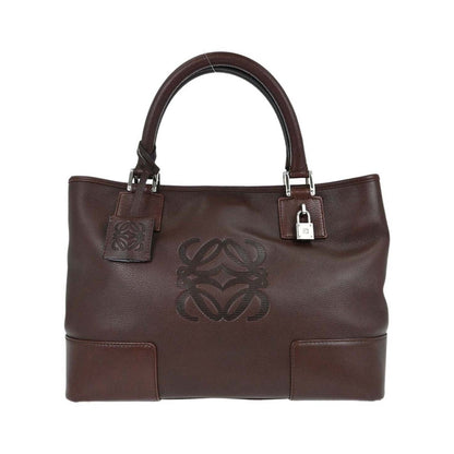 Loewe Fusta Leather, Brown, Leather, Handbag