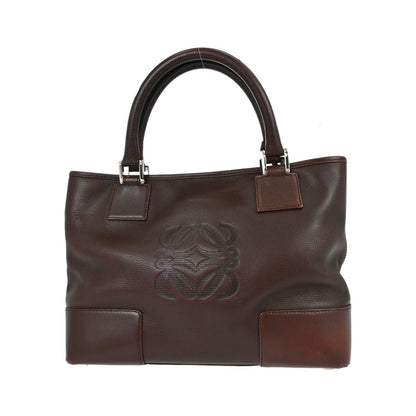Loewe Fusta Leather, Brown, Leather, Handbag