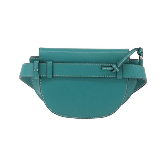 Loewe Gate Belt Leather, Green, Leather, Handbag