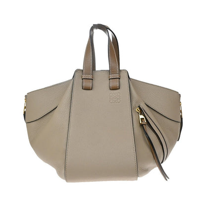 Loewe Hammock Leather, Beige, Leather, Handbag