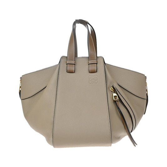 Loewe Hammock Leather, Beige, Leather, Handbag