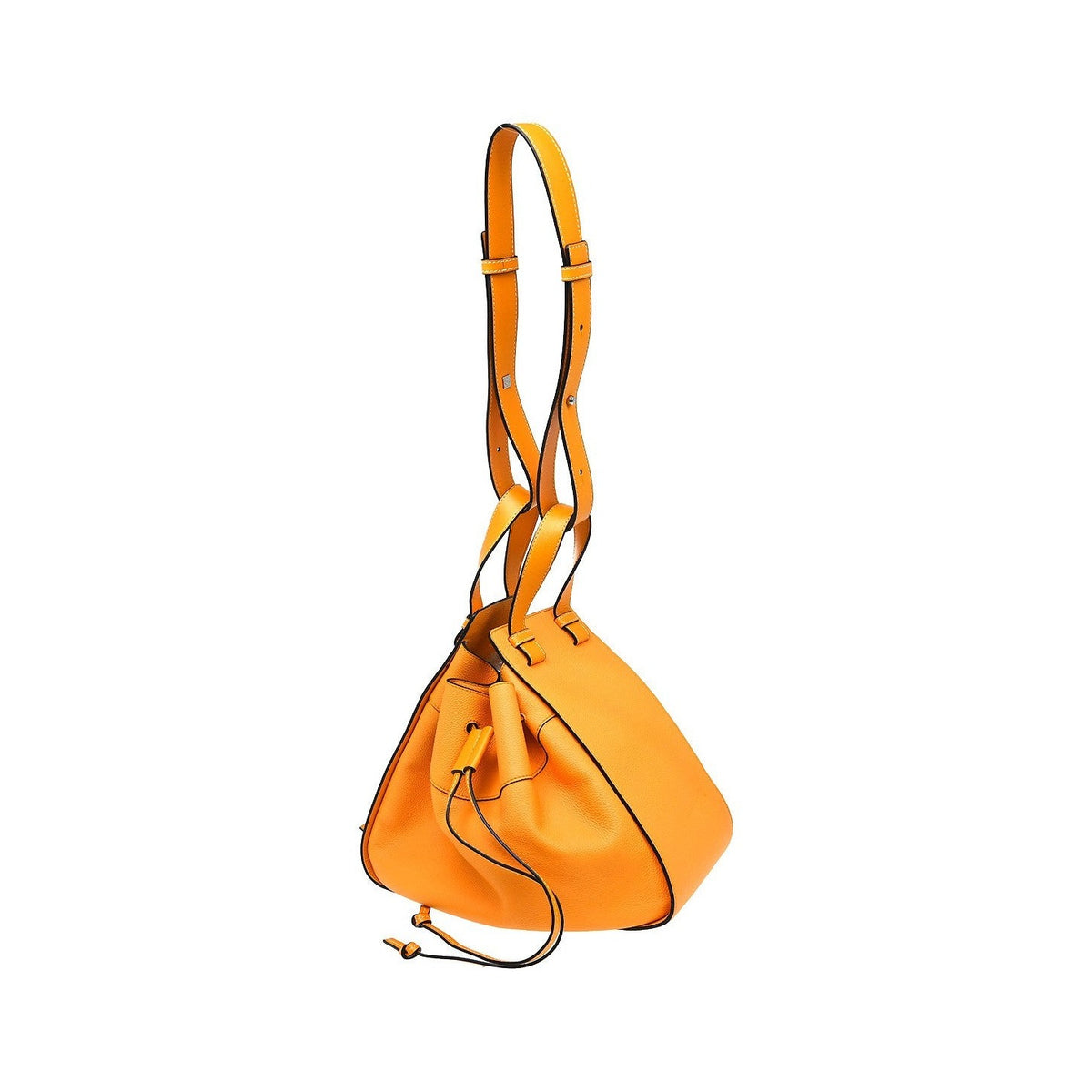 Loewe Hammock Leather, Orange, Leather, Handbag