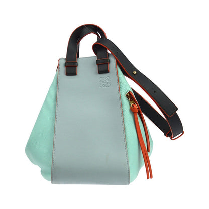 Loewe Hammock Leather, Blue, Calfskin, Handbag