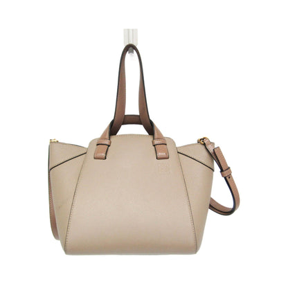 Loewe Hammock Nugget Leather, Beige, Leather, Handbag