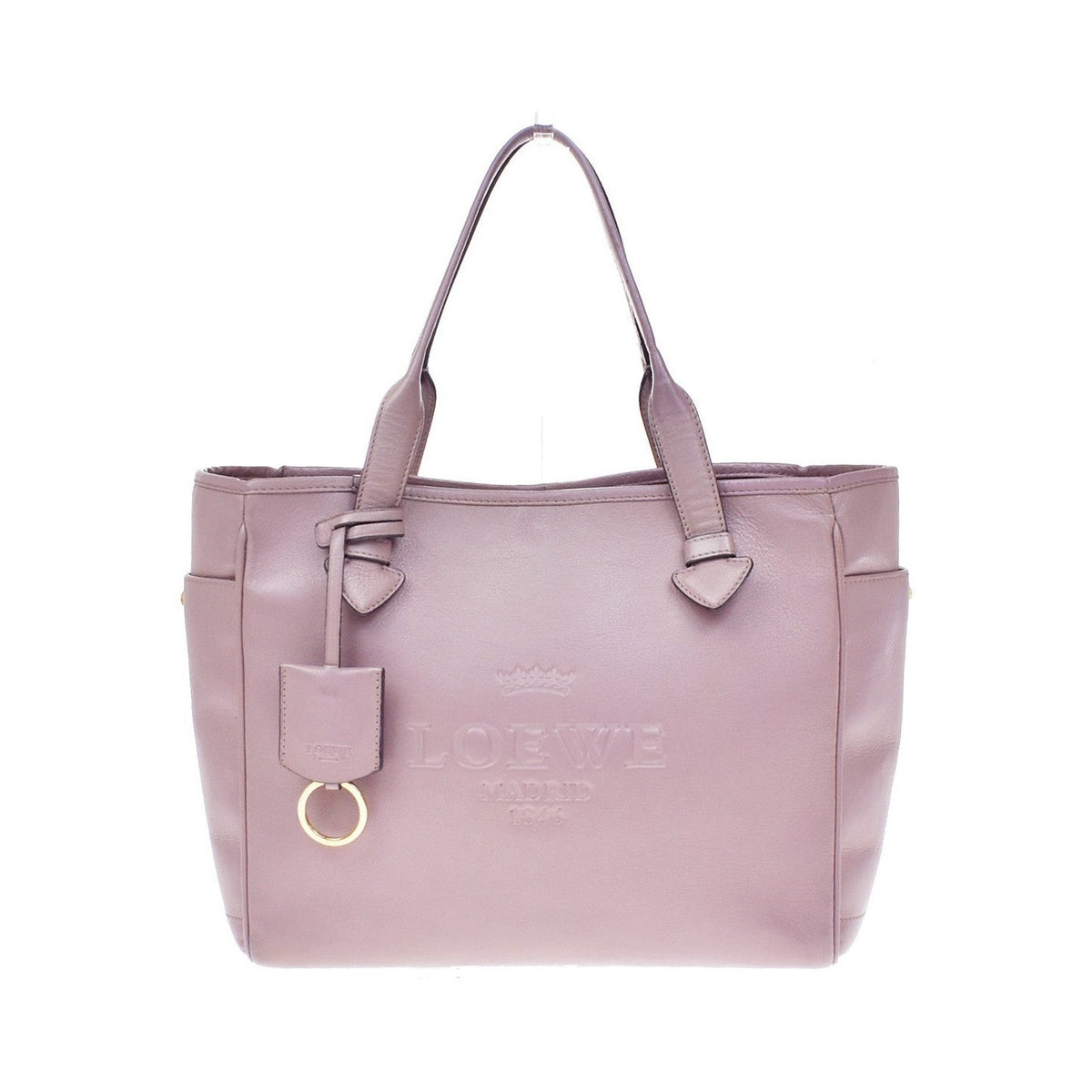 Loewe Heritage Leather, Purple, Leather, Tote Bag
