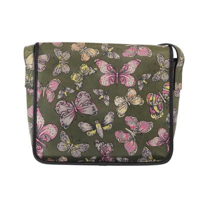 Loewe Messenger Printed Leather, Green, Leather, Handbag