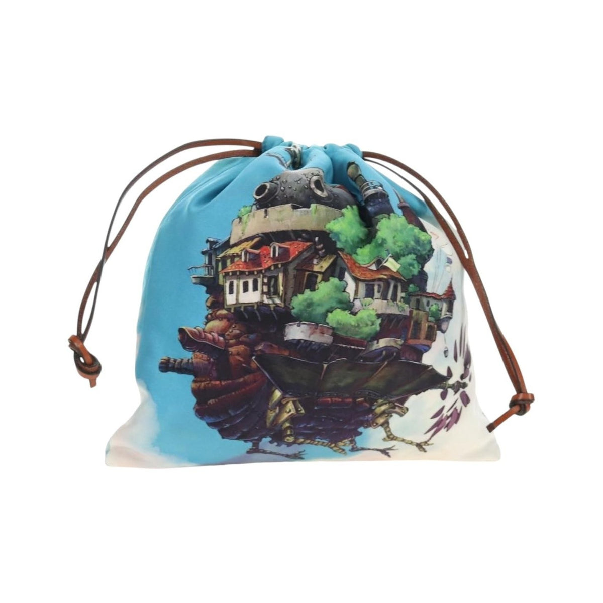 Loewe Paula Drawstring Printed Canvas, Blue, Canvas, Clutch