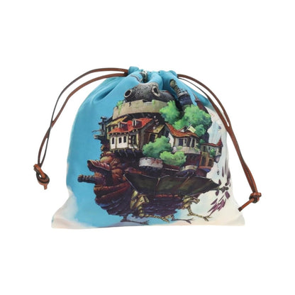 Loewe Paula Drawstring Printed Canvas, Blue, Canvas, Clutch