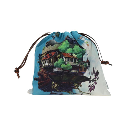 Loewe Paula Drawstring Printed Canvas, Blue, Canvas, Clutch