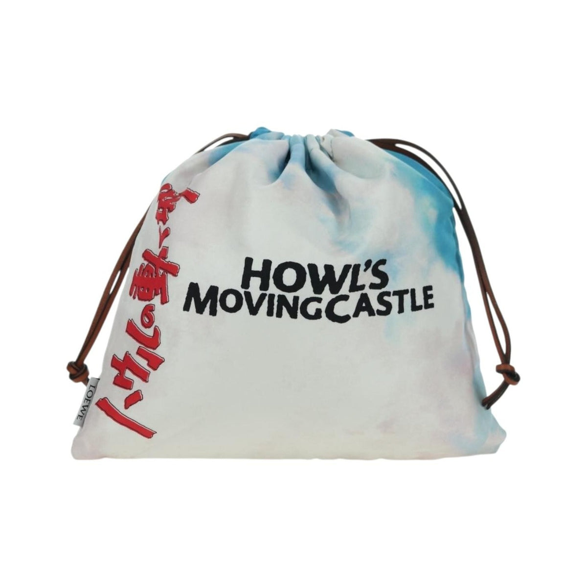 Loewe Paula Drawstring Printed Canvas, Blue, Canvas, Clutch