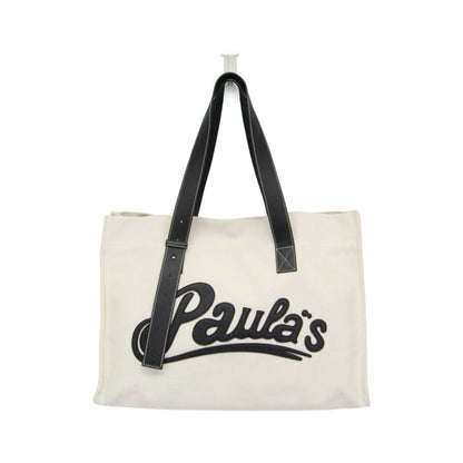 Loewe Paula's Ibiza Tote Canvas with Applique, Beige, Canvas, Tote Bag