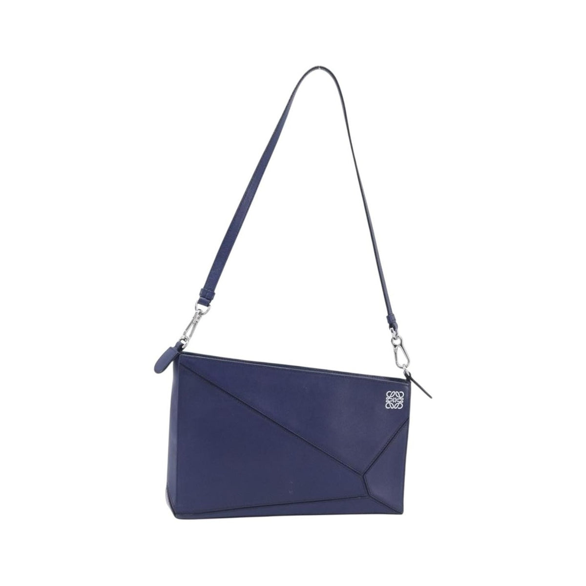 Loewe Puzzle Clutch Leather, Navy, Leather, Clutch