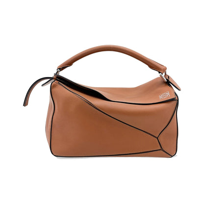 Loewe Puzzle Leather, Brown, Leather, Handbag