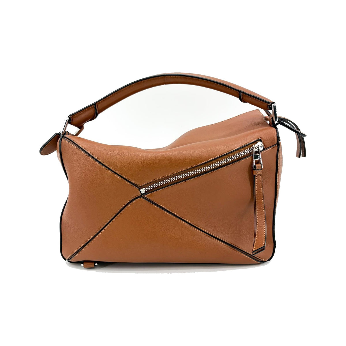 Loewe Puzzle Leather, Brown, Leather, Handbag