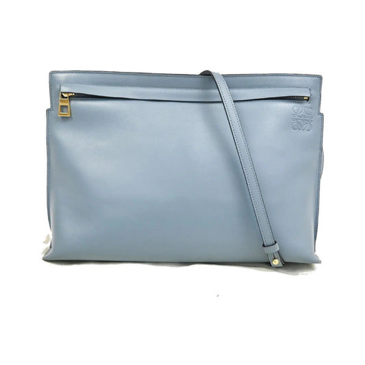 Loewe T Messenger Leather, Blue, Leather, Shoulder Bag
