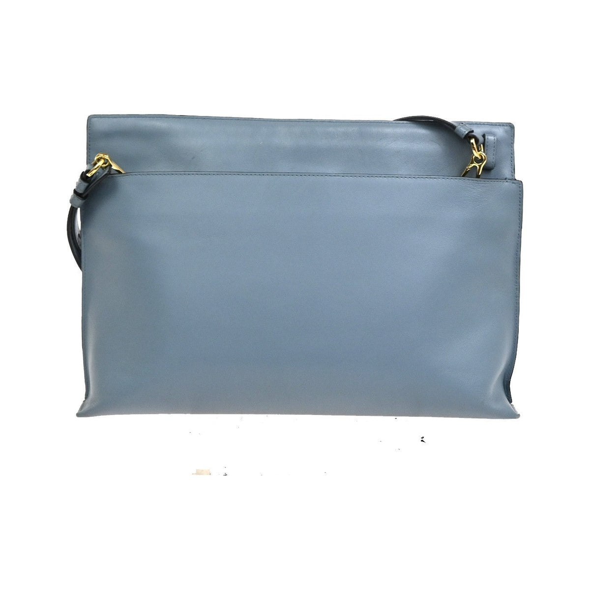 Loewe T Messenger Leather, Blue, Leather, Shoulder Bag