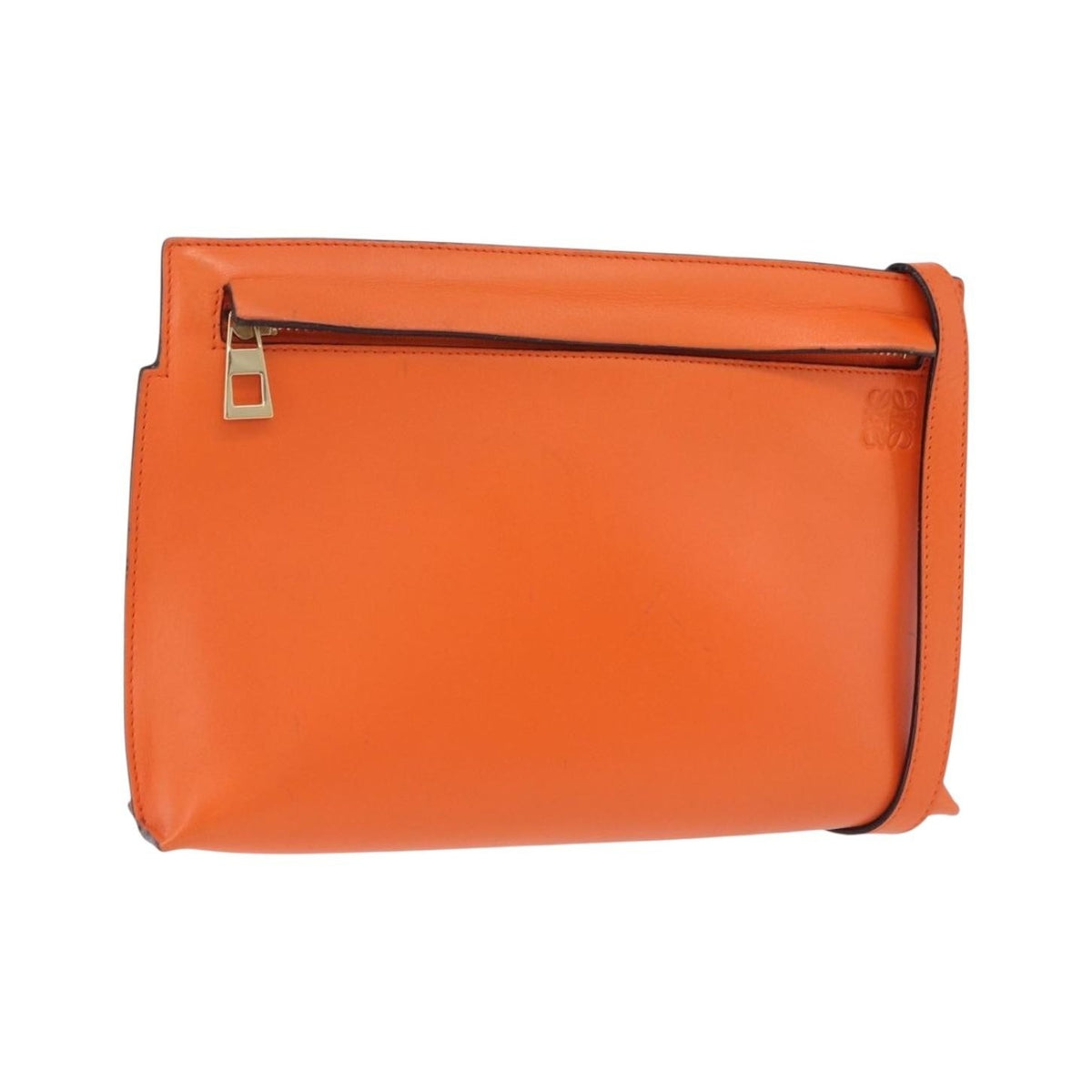 Loewe T Messenger Leather, Orange, Leather, Crossbody Bag