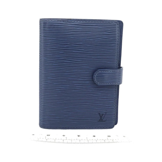 Louis Vuitton Agenda Cover Epi, Blue, Leather, Clutch