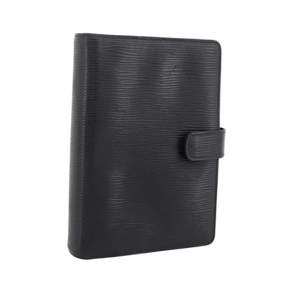 Louis Vuitton Agenda Cover Epi Leather, Black, Leather, Wallet