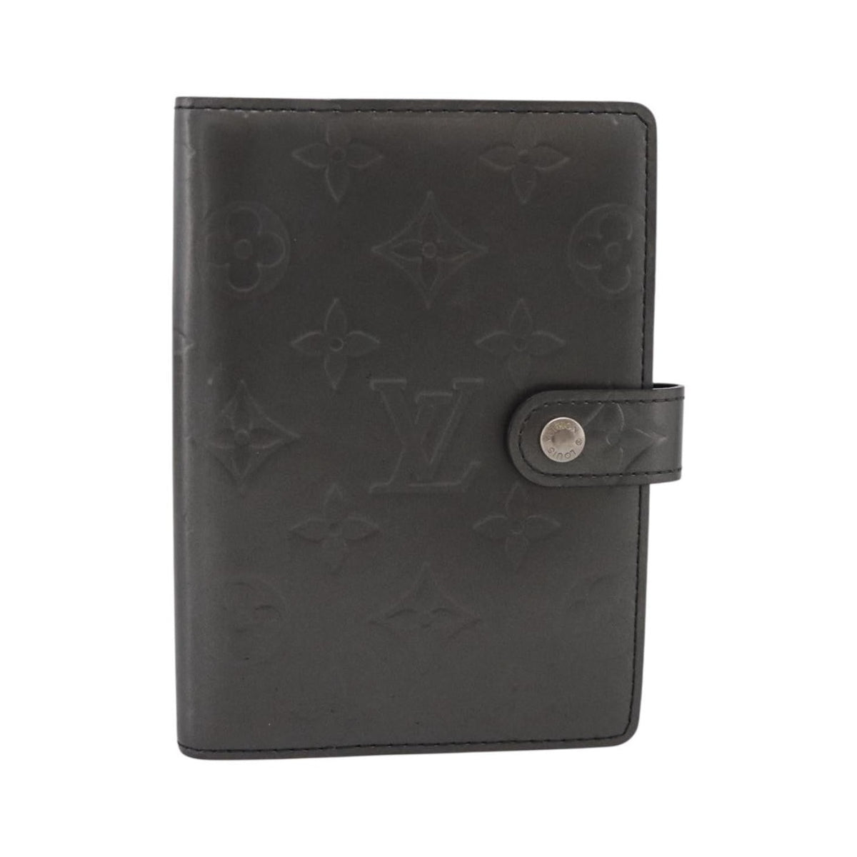 Louis Vuitton Agenda Cover Monogram Empreinte Leather, Gray, Canvas, Wallet