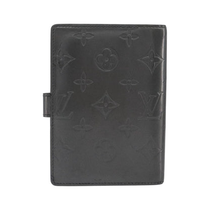 Louis Vuitton Agenda Cover Patent Leather, Black, Canvas, Wallet