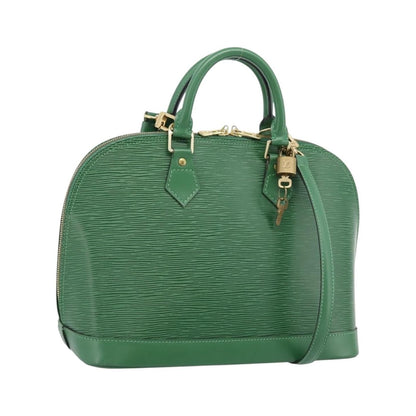 Louis Vuitton Alma Epi Leather, Green, Leather, Handbag