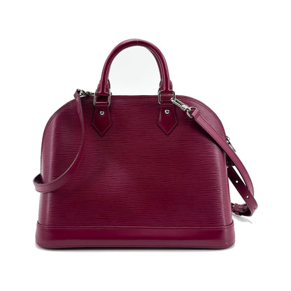 Louis Vuitton Alma Epi Leather, Purple, Leather, Handbag