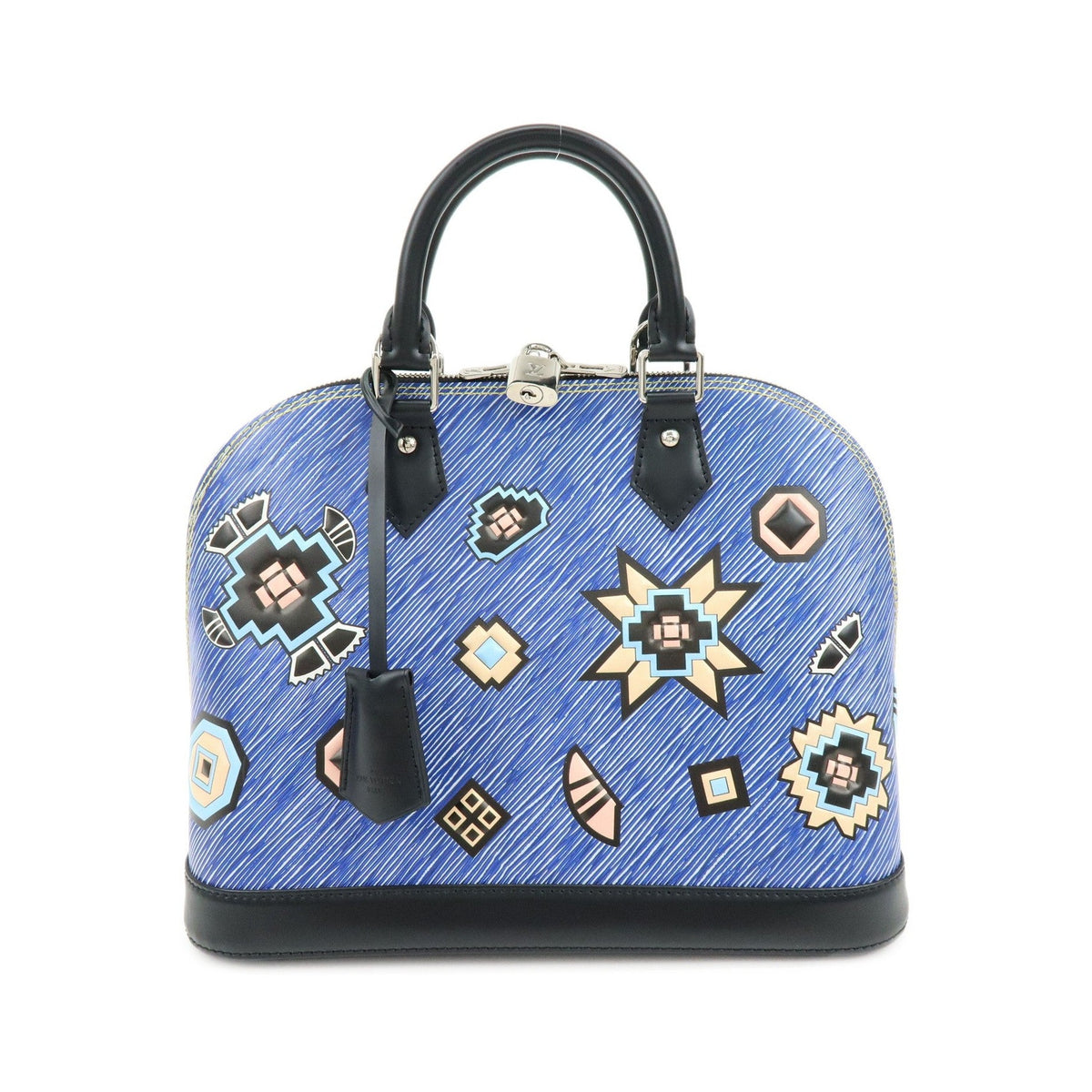 Louis Vuitton Alma Limited Edition Azteque Epi Leather, Blue, Leather, Handbag