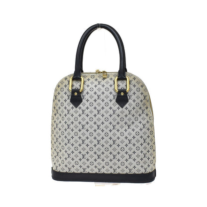 Louis Vuitton Alma Mini Lin, Blue, Canvas, Handbag