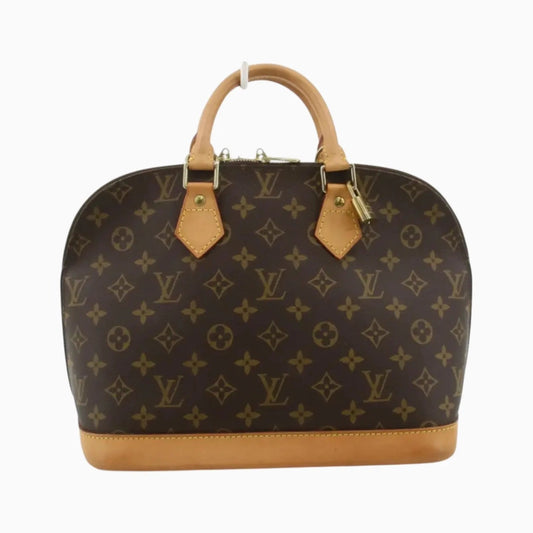 Louis Vuitton Alma Monogram Canvas, Brown, Canvas, Handbag