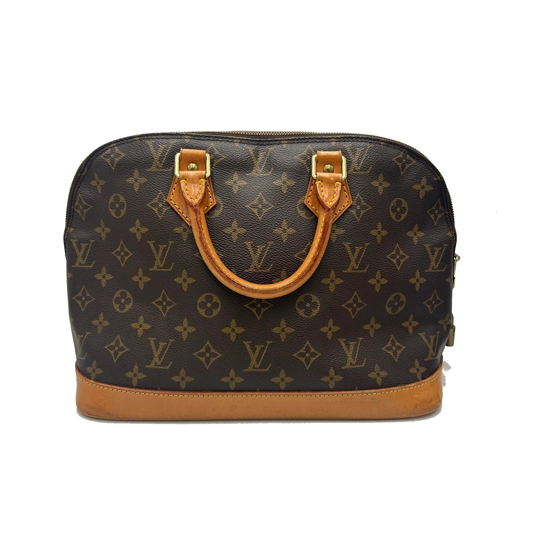 Louis Vuitton Alma Monogram Canvas, Brown, Canvas, Handbag
