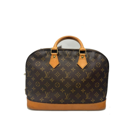 Louis Vuitton Alma Monogram Canvas, Brown, Canvas, Handbag