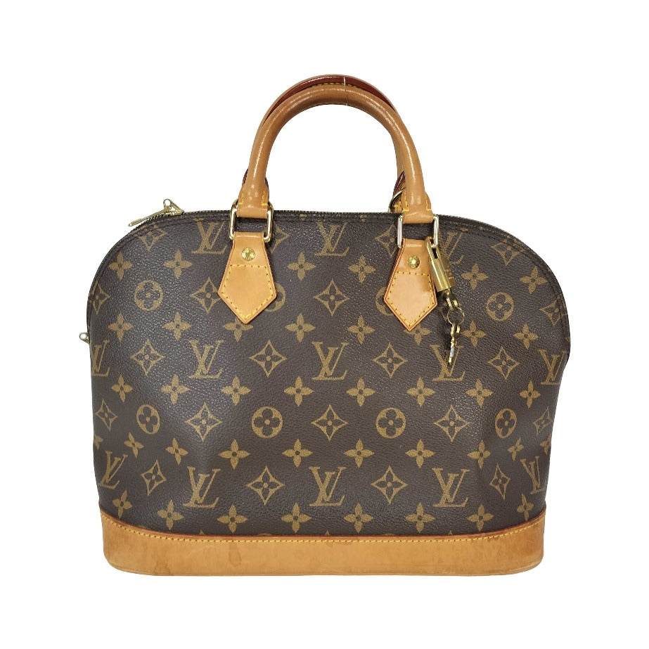 Louis Vuitton Alma Monogram Canvas, Brown, Canvas, Handbag