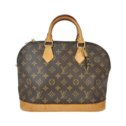 Louis Vuitton Alma Monogram Canvas, Brown, Canvas, Handbag