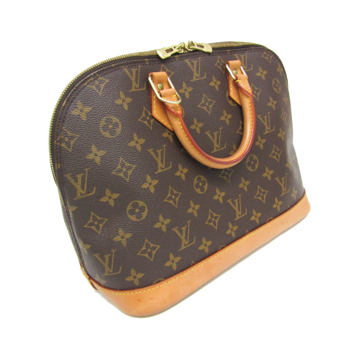 Louis Vuitton Alma Monogram Canvas, Brown, Canvas, Handbag