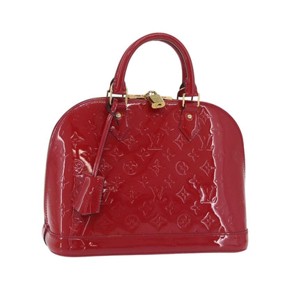 Louis Vuitton Alma Monogram Vernis, Pink, Patent Leather, Handbag