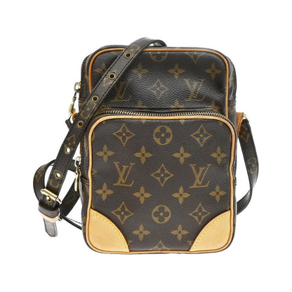 Louis Vuitton Amazone Leather, Brown, Canvas, Shoulder Bag