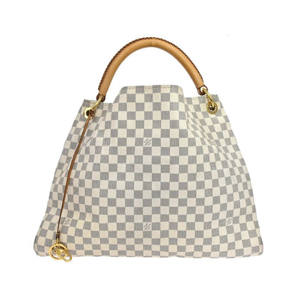 Louis Vuitton Artsy Damier, White, Canvas, Handbag