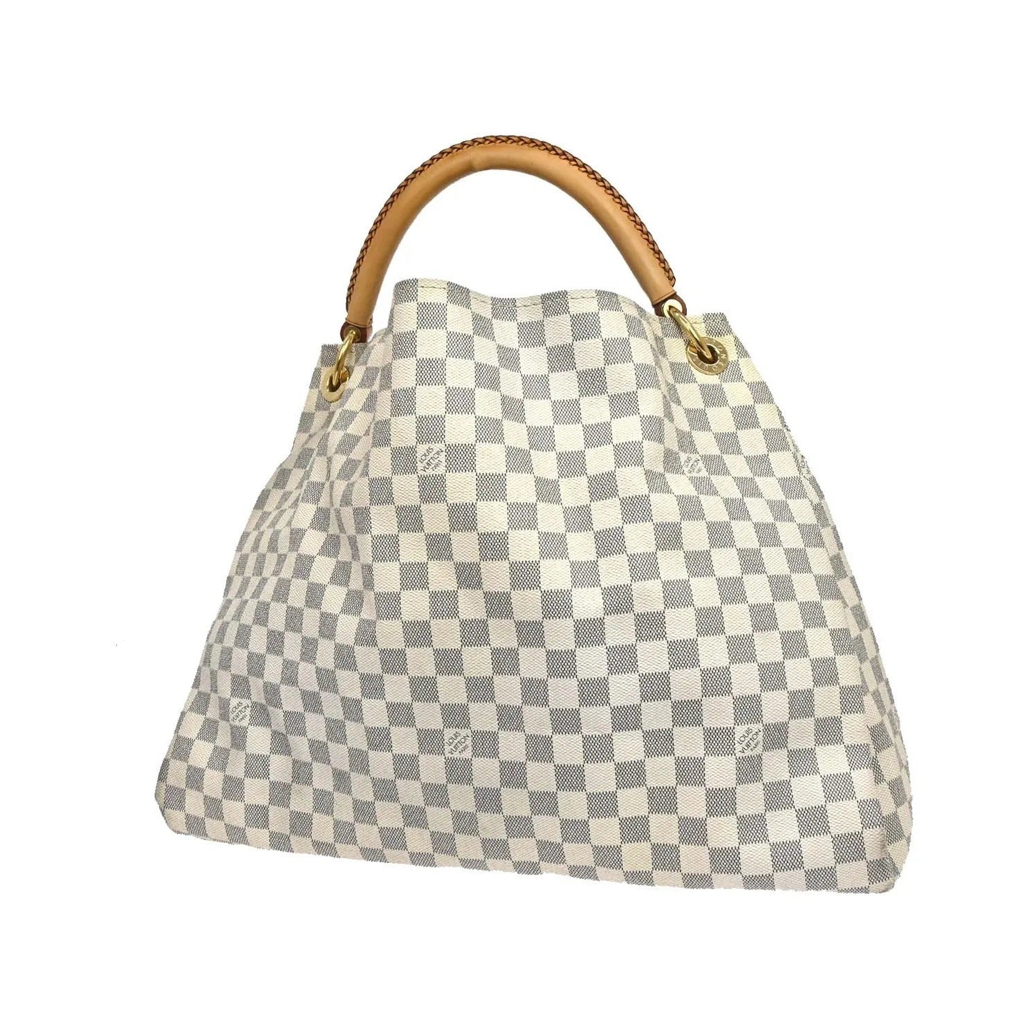 Louis Vuitton Artsy Damier, White, Canvas, Handbag