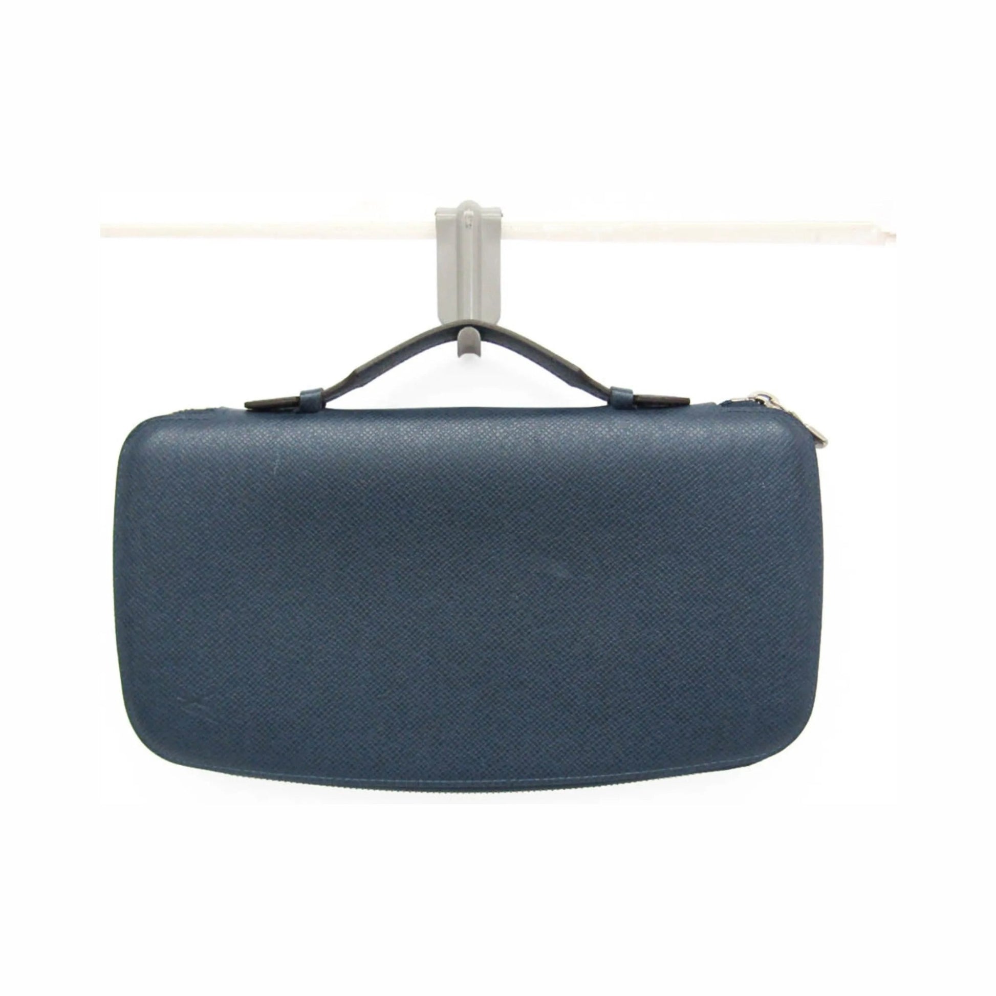 Louis Vuitton Atoll Organizer Taiga Leather, Blue, Leather, Wallet
