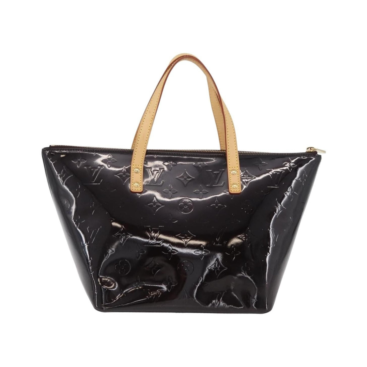 Louis Vuitton Bellevue Monogram Vernis, Black, Patent Leather, Tote Bag