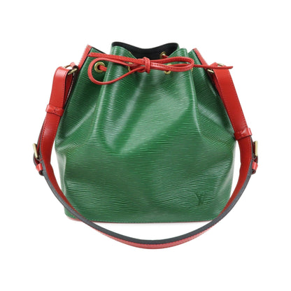 Louis Vuitton Bicolor Petit Noe Epi Leather, Green, Leather, Handbag