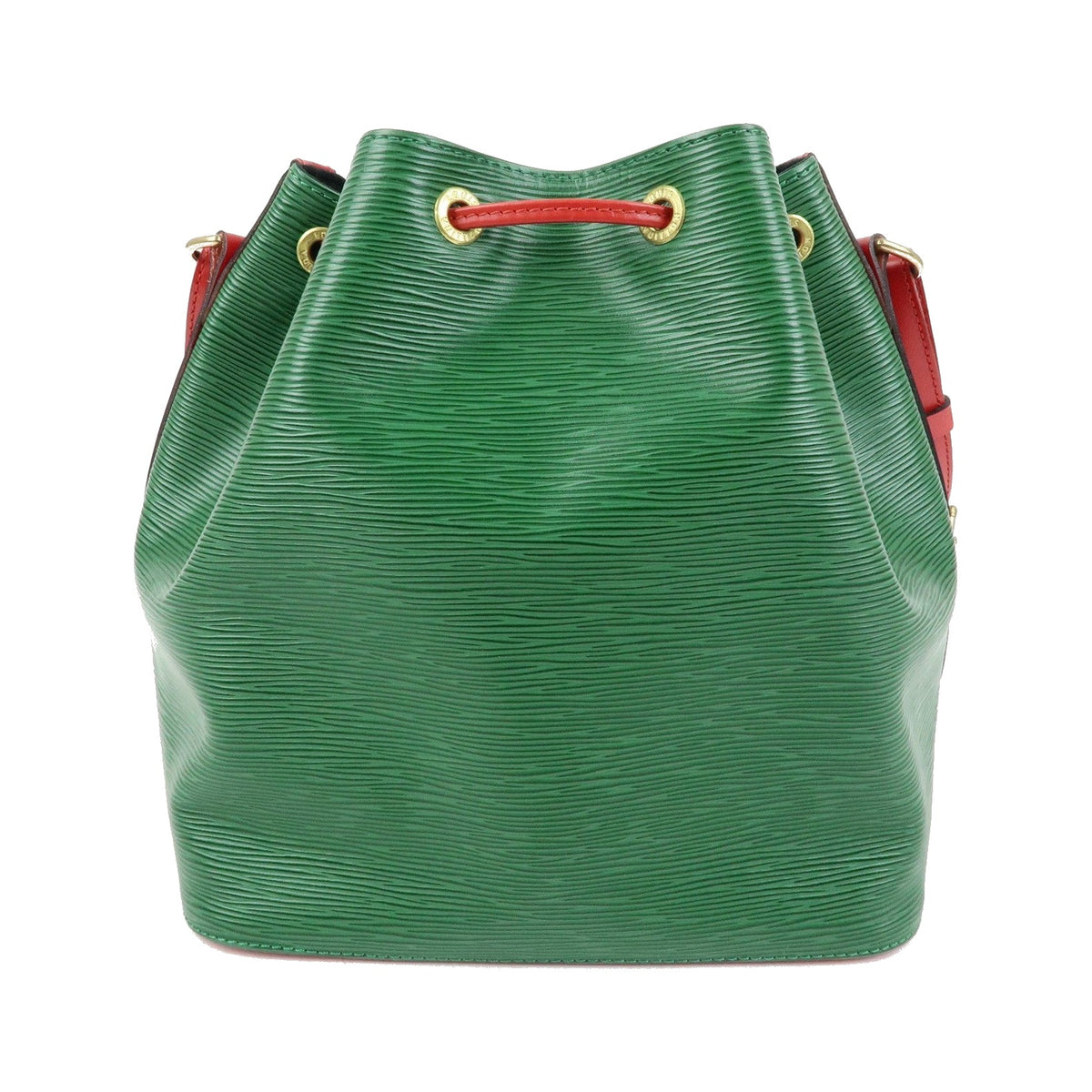 Louis Vuitton Bicolor Petit Noe Epi Leather, Green, Leather, Handbag