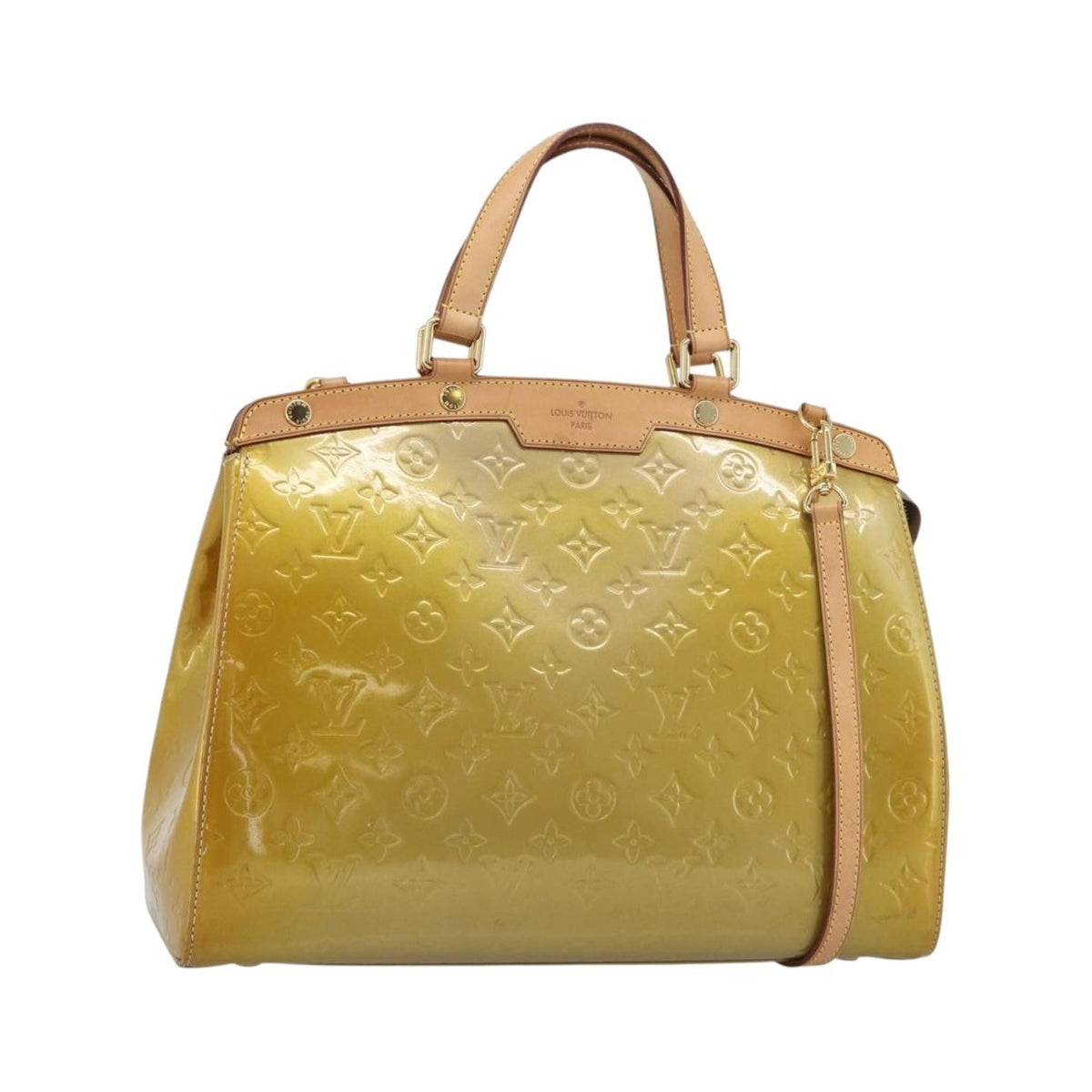 Louis Vuitton Blair Monogram Vernis, Beige, Patent Leather, Handbag
