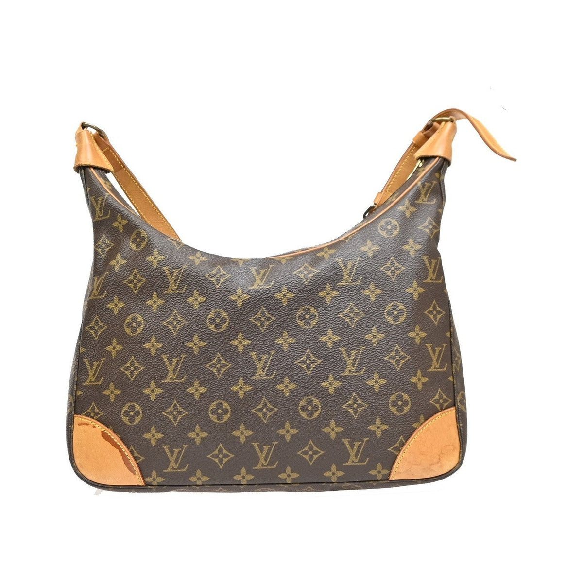 Louis Vuitton Boulogne Monogram Canvas, Brown, Canvas, Handbag