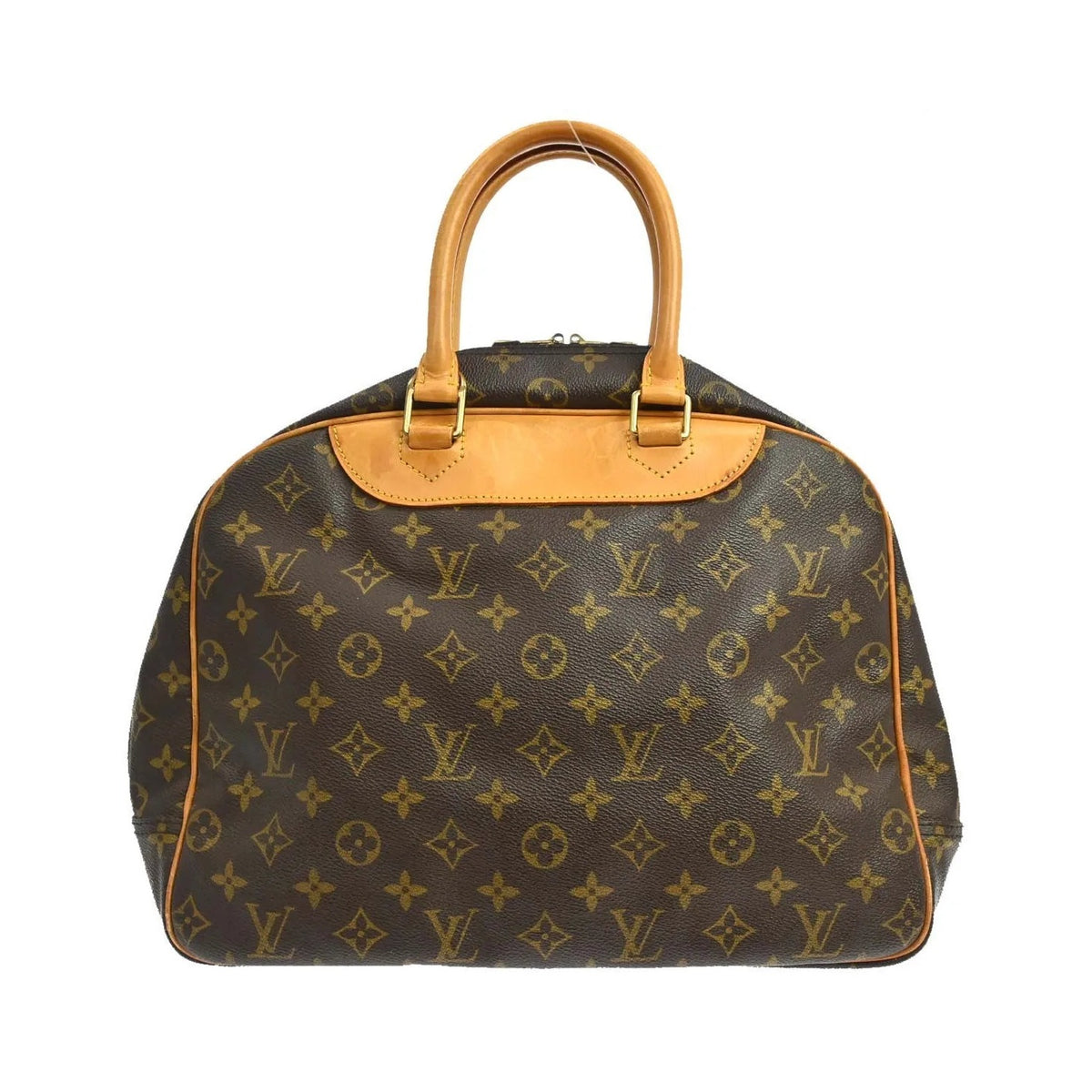 Louis Vuitton Bowling Vanity Printed Tuffetage with Leather, Brown, Canvas, Handbag