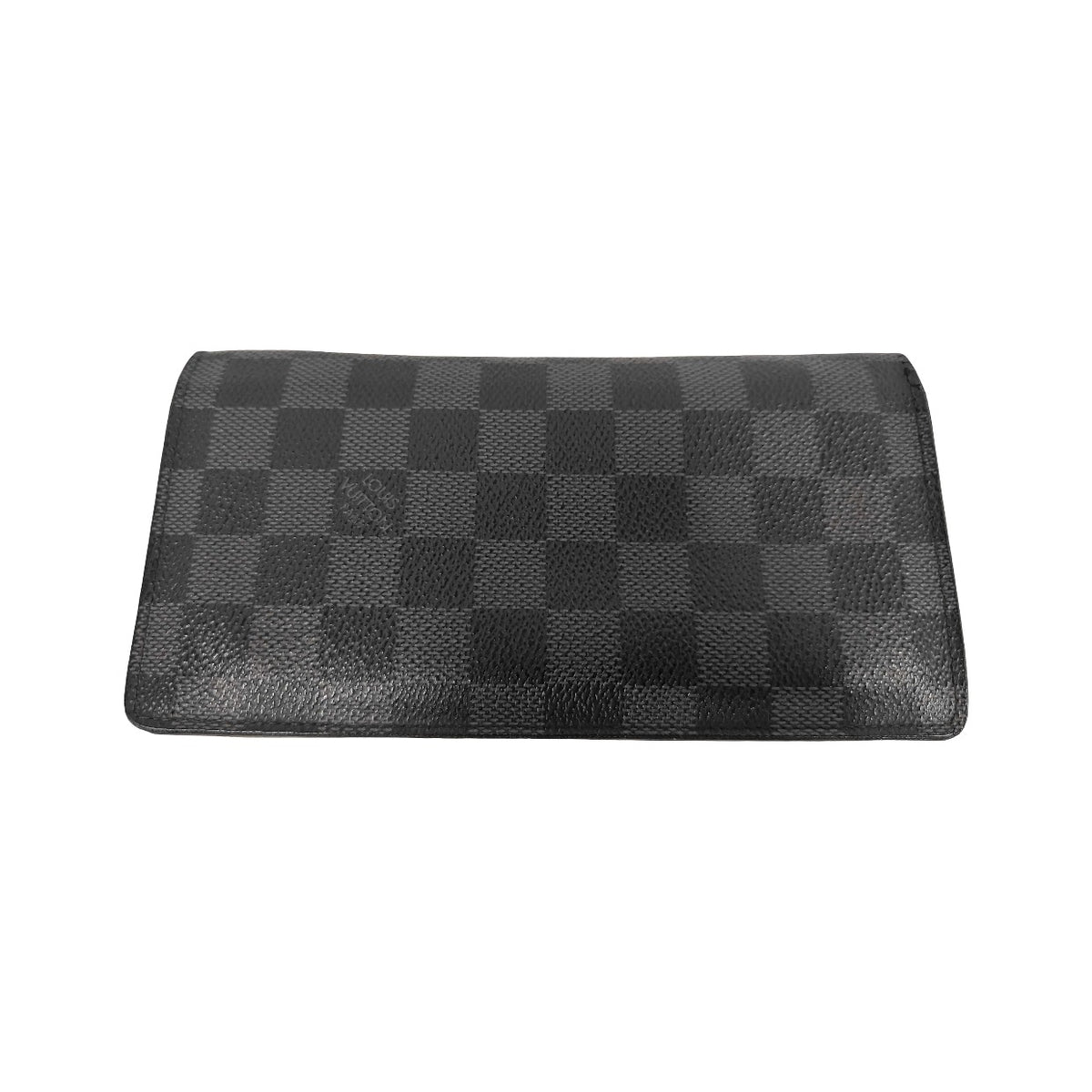 Louis Vuitton Brazza Damier Graphite, Black, Canvas, Wallet