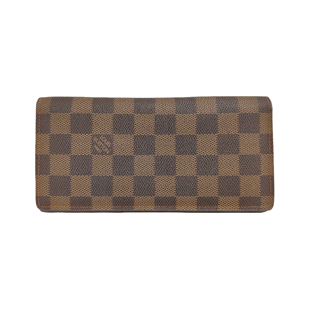 Louis Vuitton Brazza Long Bifold Damier, Brown, Canvas, Wallet